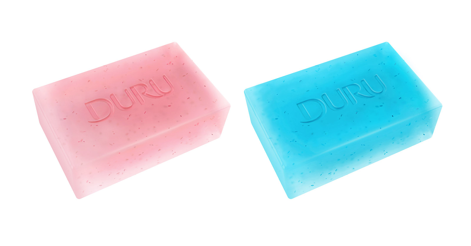 Pink and blue Duru bar soaps