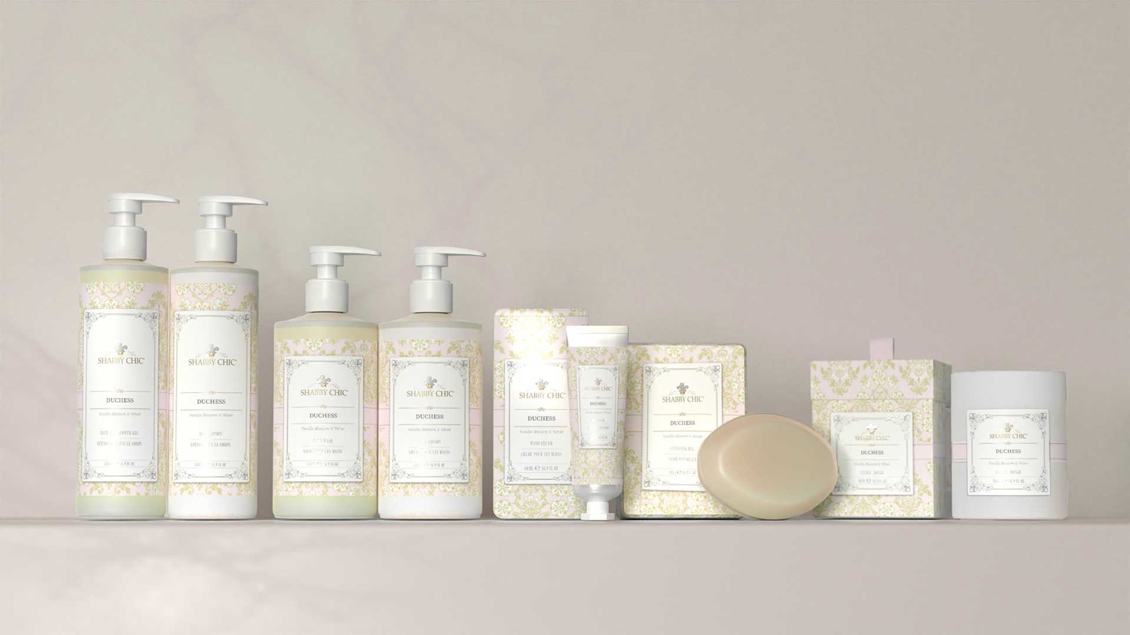 The Duchess line on a cream ground