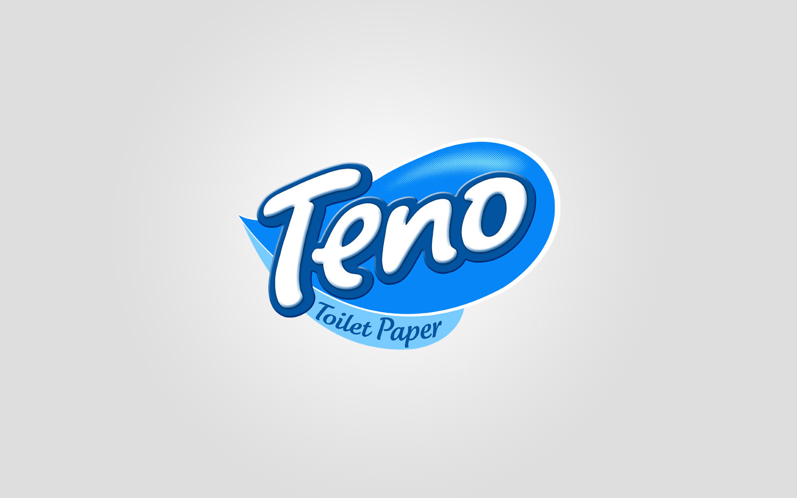 The Teno logo: white script on a blue cloud shape